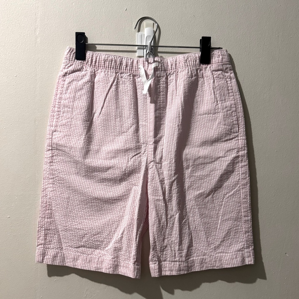Janie and Jack The Seersucker Short in Light Pink Stripe size 18